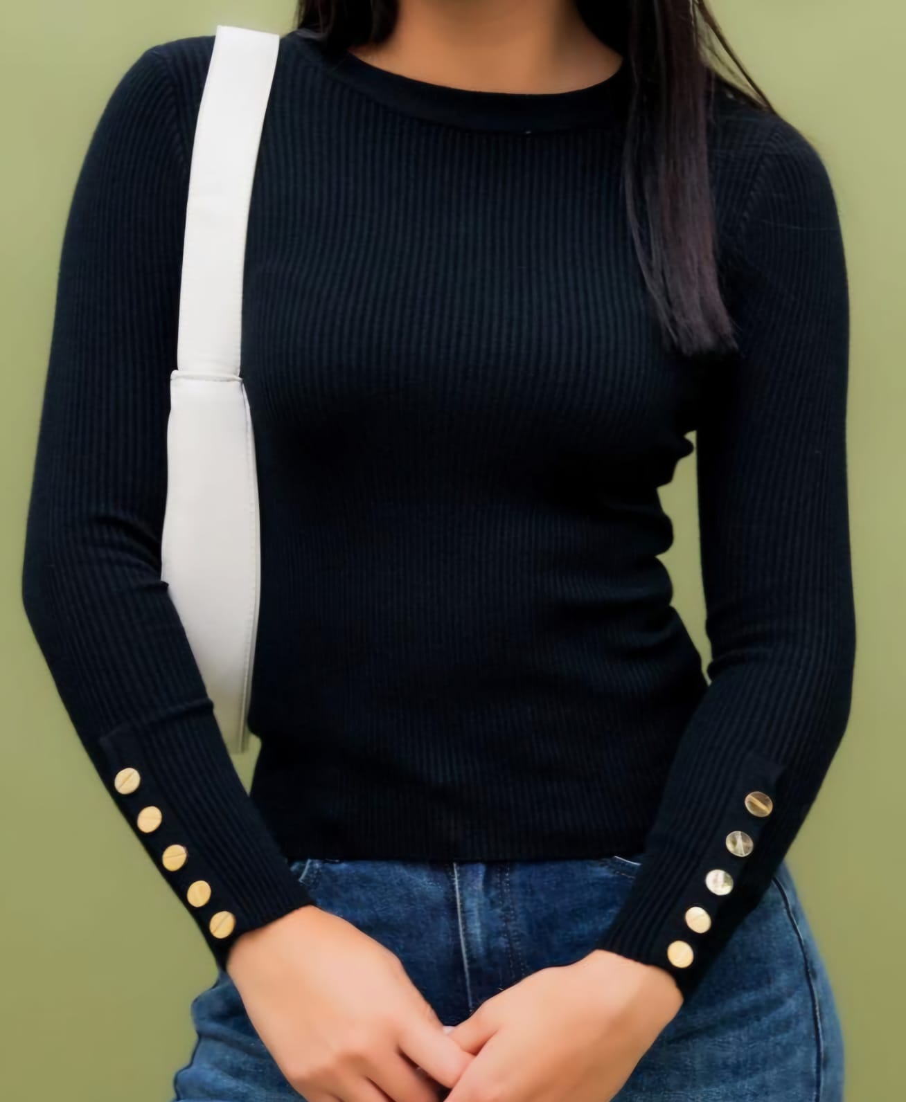 Blusa punto botones