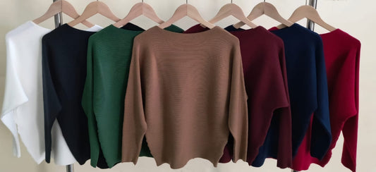 Blusa de punto cuello ojal