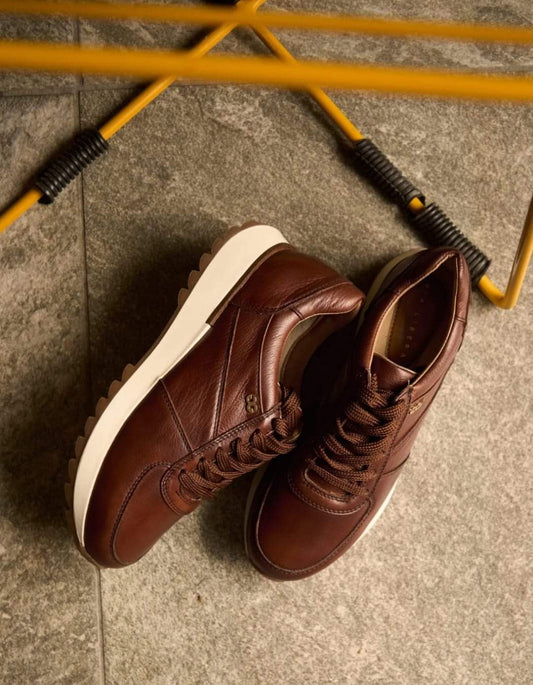 Tenis Gillio piel Tabaco